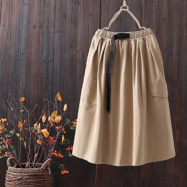 skirts women summer natural college style pockets skirt elastic waist leac-up cotton solid khaki midi, Black
skirts women summer natural college style pockets skirt elastic waist leac-up cotton solid khaki midi, Black