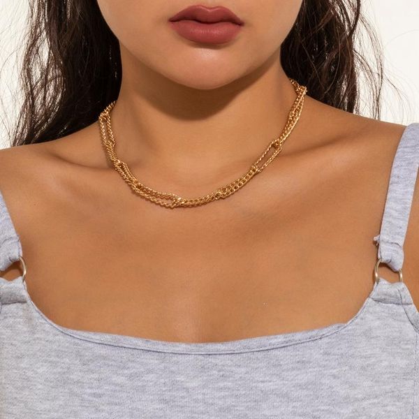 chokers punk link chain necklace on the neck trendy gold/silver color short choker for women 2021 fashion jewelry collar gifts, Golden;silver
chokers punk link chain necklace on the neck trendy gold/silver color short choker for women 2021 fashion jewelry collar gifts, Golden;silver