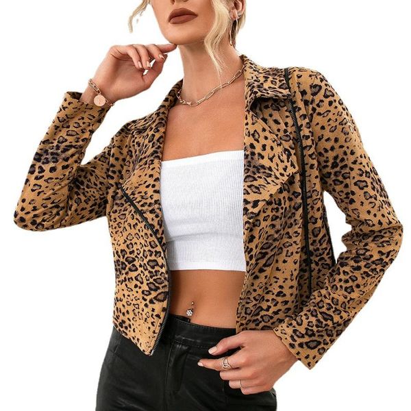 women's jackets autumn winter casual leopard print long sleeve zipper turn-down collar for women donsignet, Black;brown
women's jackets autumn winter casual leopard print long sleeve zipper turn-down collar for women donsignet, Black;brown