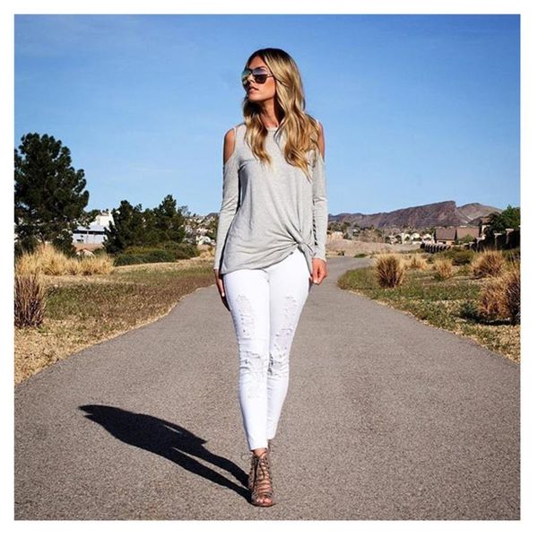 women's jeans europe and the united states slim white female hole small feet pants high waist was thin pencil, Blue
women's jeans europe and the united states slim white female hole small feet pants high waist was thin pencil, Blue