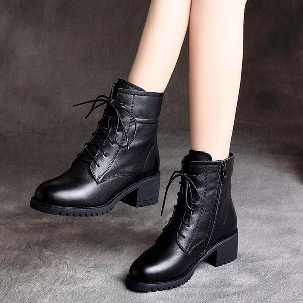 boots luxury heel women leather boot chunky winter shoes platform ankle slip on thick heels warm footwear, Black
boots luxury heel women leather boot chunky winter shoes platform ankle slip on thick heels warm footwear, Black
