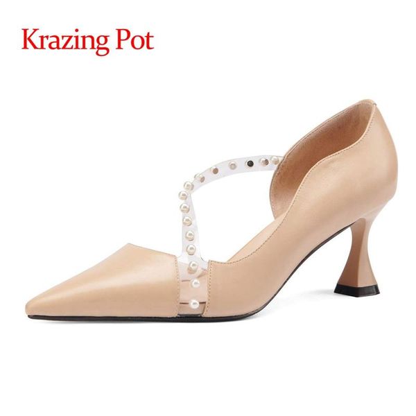 krazing pot large size genuine leather pointed toe high heel shallow strange style wedding fairly pearl slip on women pumps l9f3 dress shoes, Black
krazing pot large size genuine leather pointed toe high heel shallow strange style wedding fairly pearl slip on women pumps l9f3 dress shoes, Black