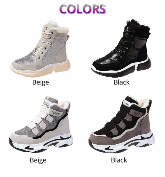 boots aphixta 2021 warm winter waterproof snow women hook & loop suede plush shoes woman sneakers for botas mujer, Black
boots aphixta 2021 warm winter waterproof snow women hook & loop suede plush shoes woman sneakers for botas mujer, Black
