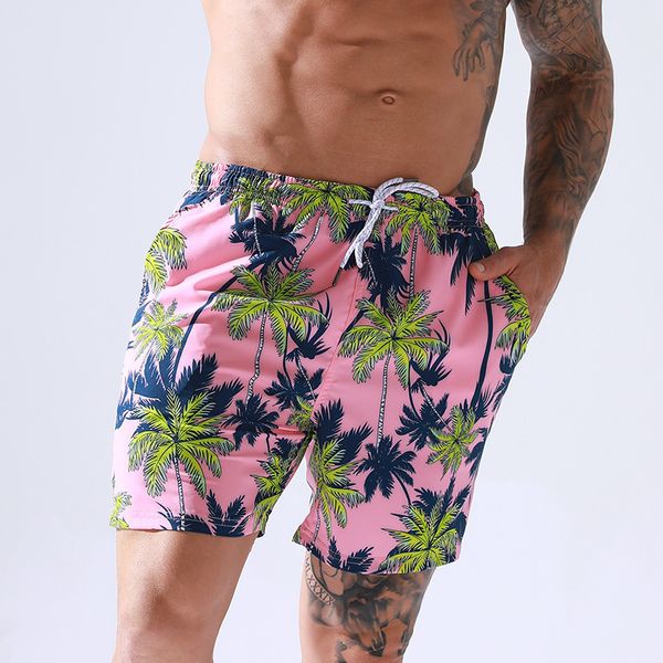 men's shorts beach pants 2021 summer large printed quick dry casual floral underpants, White;black
men's shorts beach pants 2021 summer large printed quick dry casual floral underpants, White;black