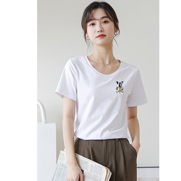 pure cotton women's t-shirt various short-sleeved t-shirts women's 2022 summer new harajuku style design niche black half-sleeved, White
pure cotton women's t-shirt various short-sleeved t-shirts women's 2022 summer new harajuku style design niche black half-sleeved, White