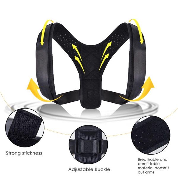 style efficient brace support belt adjustable back posture corrector clavicle spine shoulder lumbar correction, Black;blue
style efficient brace support belt adjustable back posture corrector clavicle spine shoulder lumbar correction, Black;blue