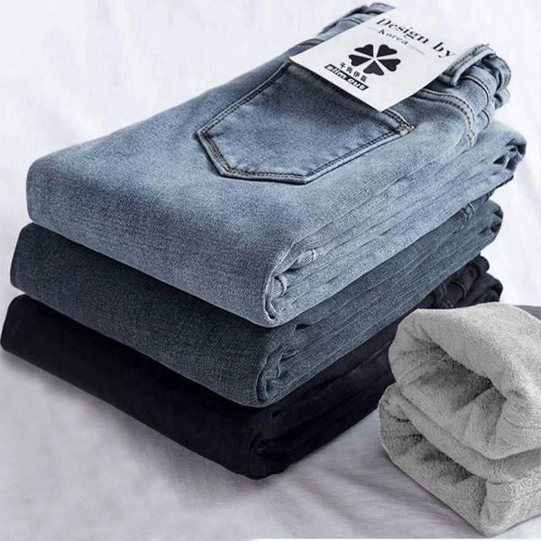 women's jeans classic vintage simple solid color fleece women thick plus velvet keep warm comfortable skinny female denim pencil pants, Blue
women's jeans classic vintage simple solid color fleece women thick plus velvet keep warm comfortable skinny female denim pencil pants, Blue