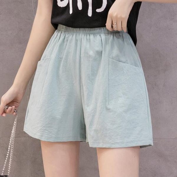 women's shorts women summer casual solid cotton linen elastic waist two pockets for girls soft female s-xxl, White;black
women's shorts women summer casual solid cotton linen elastic waist two pockets for girls soft female s-xxl, White;black