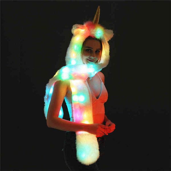 plush unicorn hat imitation leather straw hat animal hat scarf glove integrated luminous led lamp 211207, Black
plush unicorn hat imitation leather straw hat animal hat scarf glove integrated luminous led lamp 211207, Black
