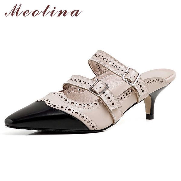 meotina high heels women pumps natural genuine leather thin heel mules shoes real leather mixed colors buckle shoes lady size 40 210608, Black
meotina high heels women pumps natural genuine leather thin heel mules shoes real leather mixed colors buckle shoes lady size 40 210608, Black