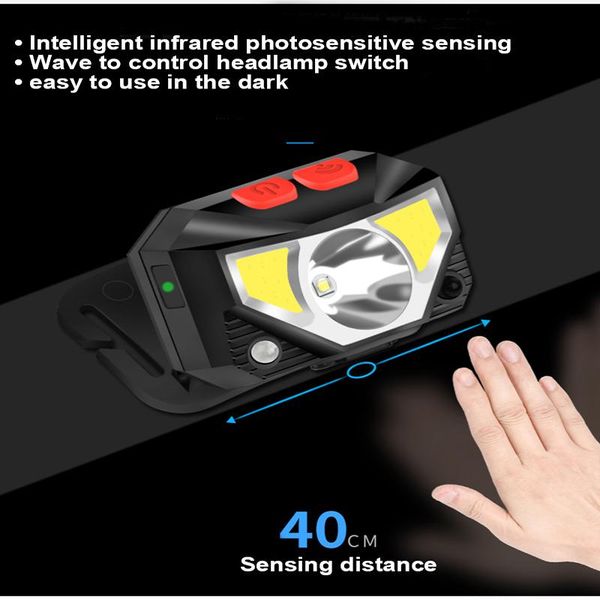 headlamps led headlamp hands-motion sensor headlight torch built-in battery xpg+cob rechargeable light
headlamps led headlamp hands-motion sensor headlight torch built-in battery xpg+cob rechargeable light