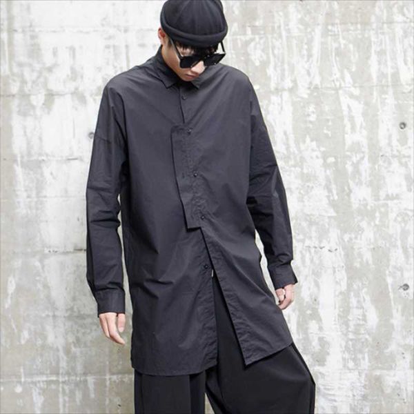 men's casual shirts long sleeve shirt spring and autumn dark personality lapel korean daily fashion loose large, White;black
men's casual shirts long sleeve shirt spring and autumn dark personality lapel korean daily fashion loose large, White;black