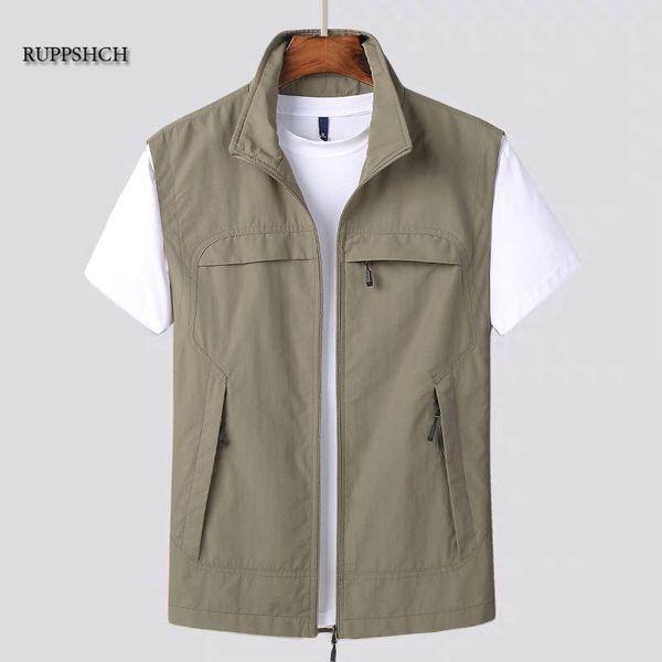 men's vests men vest jacket summer solid color stand-up collar fishing mountaineering pography work sleeveless pocket, Black;white
men's vests men vest jacket summer solid color stand-up collar fishing mountaineering pography work sleeveless pocket, Black;white