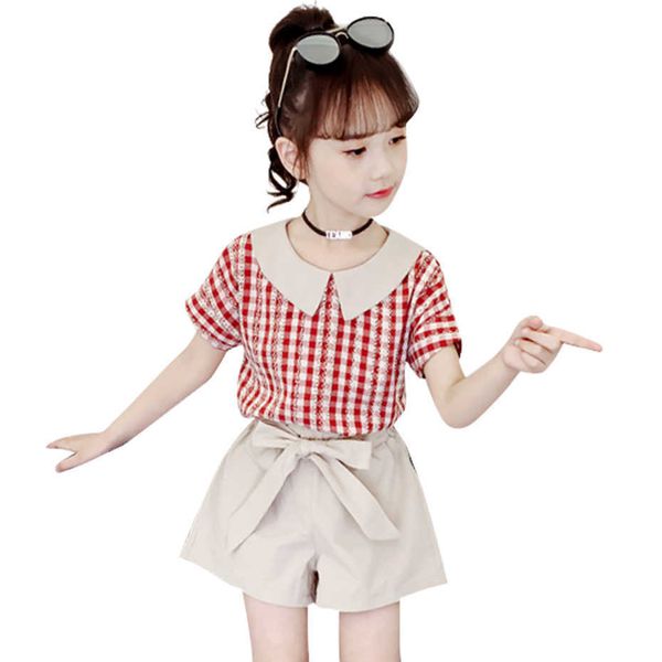 children clothes plaid tshirt + short tracksuits for girls patchwork girl clothing summer costumes 6 8 10 12 14 210528, White
children clothes plaid tshirt + short tracksuits for girls patchwork girl clothing summer costumes 6 8 10 12 14 210528, White