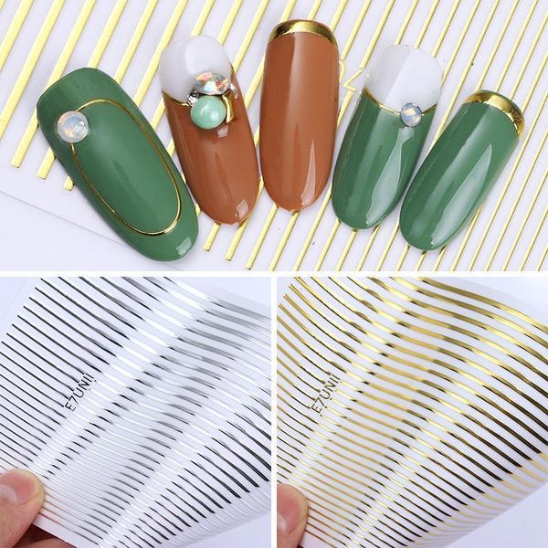 sheet nail sticker gold silver stripe line 3d metal striping tape self-adhesive diy beauty art decoration stickers decals1, Black
sheet nail sticker gold silver stripe line 3d metal striping tape self-adhesive diy beauty art decoration stickers decals1, Black