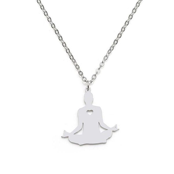 wholesale trendy yoga necklace 304 stainless steel heart pendant women fashion jewellery gift necklaces, Silver
wholesale trendy yoga necklace 304 stainless steel heart pendant women fashion jewellery gift necklaces, Silver