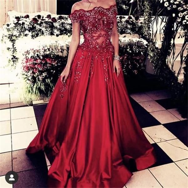 abendkleider red prom dresses lace applique beaded satin evening gowns 2022 vestidos de fiesta, Black
abendkleider red prom dresses lace applique beaded satin evening gowns 2022 vestidos de fiesta, Black