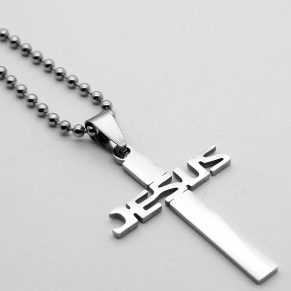men's jewelry cross necklace titanium steel pendant stainless women's sweater chain, Silver
men's jewelry cross necklace titanium steel pendant stainless women's sweater chain, Silver