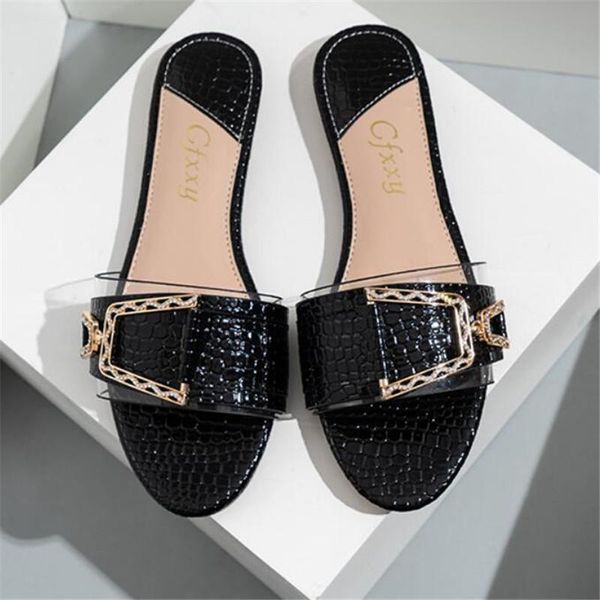 slippers transparent sandals slipper female flip flop women flat heel silver gold buckle slides shoes summer outdoor beach, Black
slippers transparent sandals slipper female flip flop women flat heel silver gold buckle slides shoes summer outdoor beach, Black