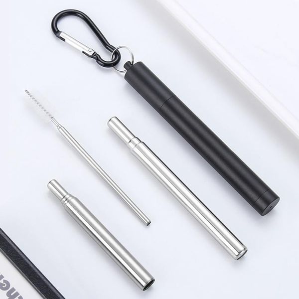 reusable stainless steel straws with aluminum keychain case cleaning brush collapsible portable drinking
reusable stainless steel straws with aluminum keychain case cleaning brush collapsible portable drinking