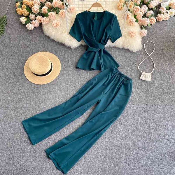 professional suit women's summer temperament short-sleeved shirt tie-in waist and thin wild wide-leg pants two-piece gl030 210507, White
professional suit women's summer temperament short-sleeved shirt tie-in waist and thin wild wide-leg pants two-piece gl030 210507, White