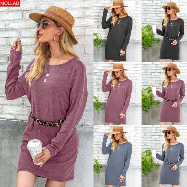 casual dresses round neck autumn and winter lace-up long sleeve women's dress with belt, Black;gray
casual dresses round neck autumn and winter lace-up long sleeve women's dress with belt, Black;gray