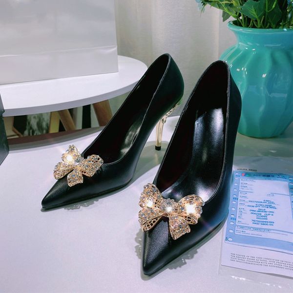 high heel women designer summer dress shoes fashion pointed bow drill buckle heels party bride women shoe 35-40 8 cm, Black
high heel women designer summer dress shoes fashion pointed bow drill buckle heels party bride women shoe 35-40 8 cm, Black