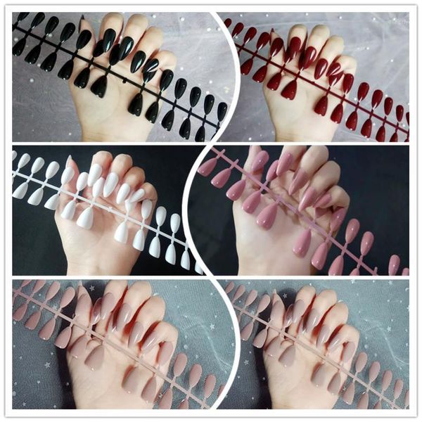 nusx 28pcs fake nails press on water drop patch solid color nail tips natural long false art decorations fa0361, Red;gold
nusx 28pcs fake nails press on water drop patch solid color nail tips natural long false art decorations fa0361, Red;gold