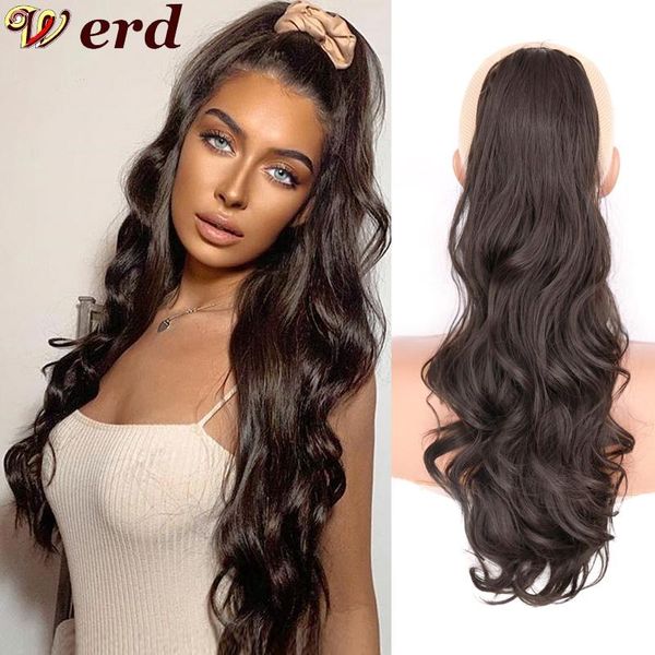 synthetic wigs werd long wavy ponytail hair fiber drawstring hairpin in wig blonde brown suitable for ladies, Black
synthetic wigs werd long wavy ponytail hair fiber drawstring hairpin in wig blonde brown suitable for ladies, Black