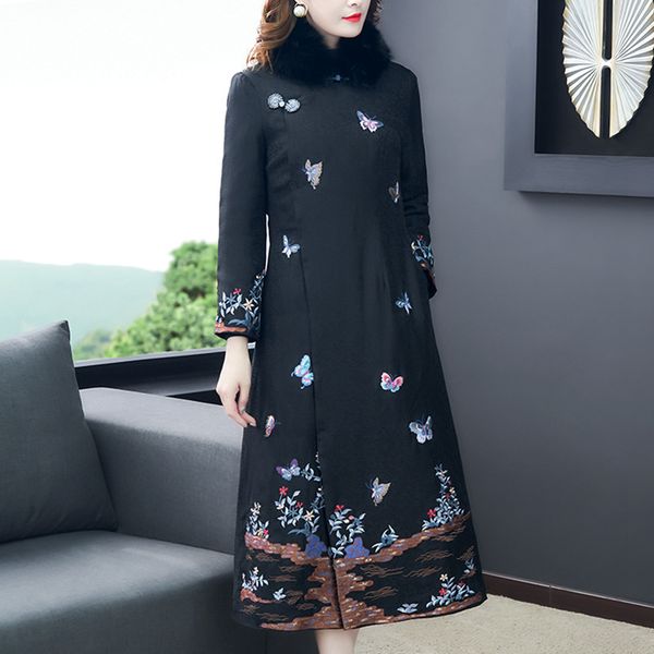 women's jackets winter clothes women parkas fashion long sleeve embroidery warm cotton coat vintage plus size slim ladies jacket 3, Black;brown
women's jackets winter clothes women parkas fashion long sleeve embroidery warm cotton coat vintage plus size slim ladies jacket 3, Black;brown