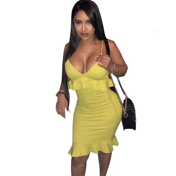 casual dresses spaghetti strap yellow bodycon women v-neck backless sheath ruffles wrap dress elegant birthday holiday party, Black;gray
casual dresses spaghetti strap yellow bodycon women v-neck backless sheath ruffles wrap dress elegant birthday holiday party, Black;gray