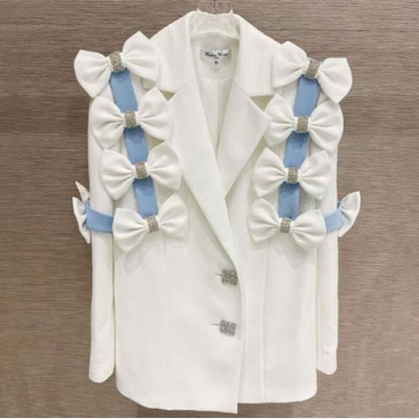 women's suits & blazers 2021 spring autumn small fragrant rhinestone butterfly blazer women ol shoulder strap water blue and white suit, White;black
women's suits & blazers 2021 spring autumn small fragrant rhinestone butterfly blazer women ol shoulder strap water blue and white suit, White;black