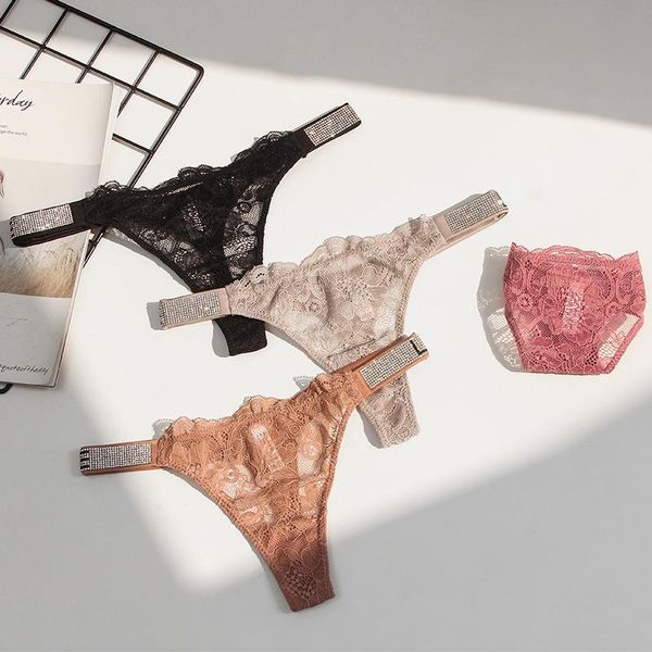 women underwear letter rhinestone lace thong transparent t-back female low rise love g-string panties soft black lingerie women's, Black;pink
women underwear letter rhinestone lace thong transparent t-back female low rise love g-string panties soft black lingerie women's, Black;pink