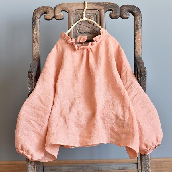 women's blouses & shirts qpfjqd ladies linen ruffled solid color vintage blouse long sleeve women autumn summer loose retro shirt plus, White
women's blouses & shirts qpfjqd ladies linen ruffled solid color vintage blouse long sleeve women autumn summer loose retro shirt plus, White