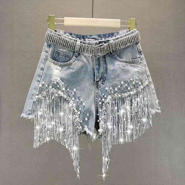 spring summer elegant shorts womens jeans tassel beading high waist wide leg denim female casual solid, Blue
spring summer elegant shorts womens jeans tassel beading high waist wide leg denim female casual solid, Blue