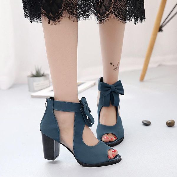 dress shoes spring fish mouth hollow roman sandals thick with fashion wild high heels female summer, Black
dress shoes spring fish mouth hollow roman sandals thick with fashion wild high heels female summer, Black