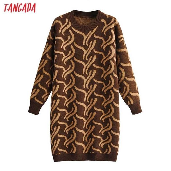 tangada fashion women jaquard elegant sweater dress loose long sleeve o neck ladies warm mini 1f308 211119, Black;gray
tangada fashion women jaquard elegant sweater dress loose long sleeve o neck ladies warm mini 1f308 211119, Black;gray