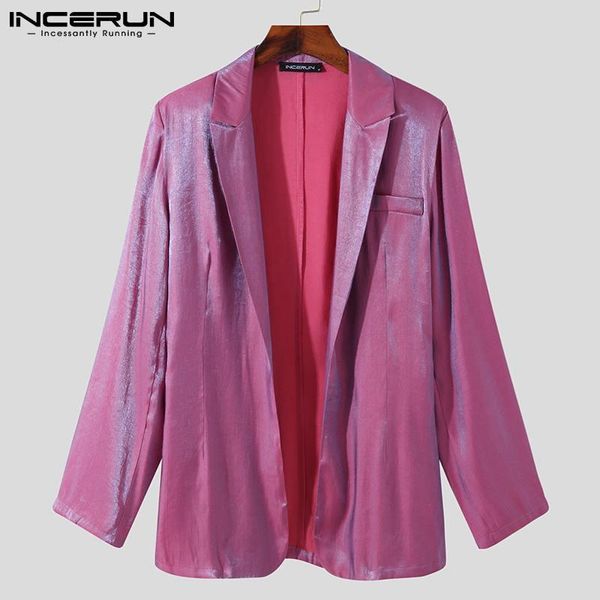 men's suits & blazers men blazer lapel long sleeve solid color shiny streetwear elegant casual 2021 fashion party thin coats incerun s-, White;black
men's suits & blazers men blazer lapel long sleeve solid color shiny streetwear elegant casual 2021 fashion party thin coats incerun s-, White;black