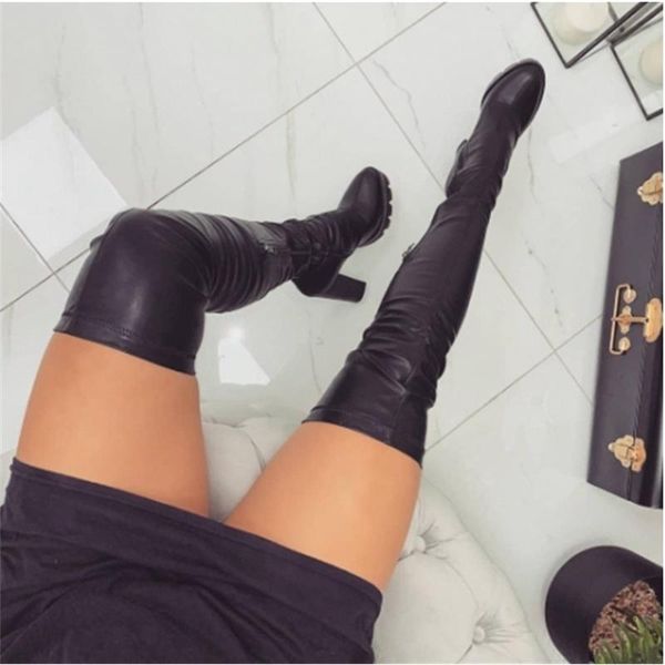 boots 2021 fashion women's shoes versatile high heel warm platform over knee, Black
boots 2021 fashion women's shoes versatile high heel warm platform over knee, Black