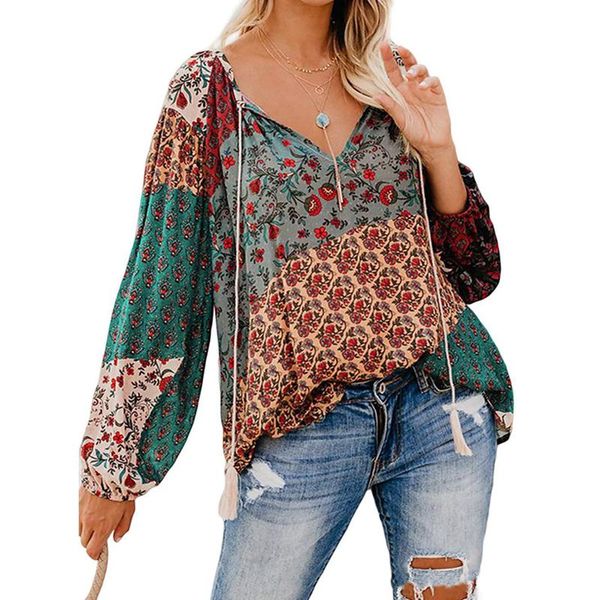 women's blouses & shirts autumn 2021 flower print large v-neck long sleeve pullover shirt loose drawstring blouse for women black gray, White
women's blouses & shirts autumn 2021 flower print large v-neck long sleeve pullover shirt loose drawstring blouse for women black gray, White