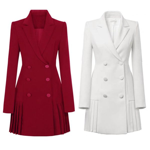 casual dresses blazer dress women 2021 autumn fall long sleeve suit jacket elegant formal office ladies double breasted white black vestidos, Black;gray
casual dresses blazer dress women 2021 autumn fall long sleeve suit jacket elegant formal office ladies double breasted white black vestidos, Black;gray