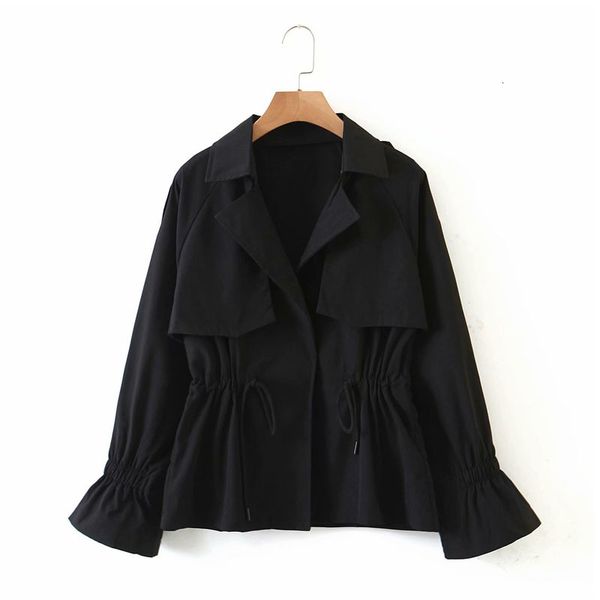 jackets vintage lapel long sleeve loose women's jacket coat fashion waist flared sleeves sweet chic female, Black;brown
jackets vintage lapel long sleeve loose women's jacket coat fashion waist flared sleeves sweet chic female, Black;brown