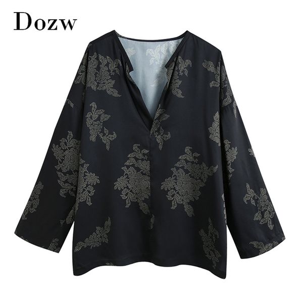 women loose casual printed blouse shirt batwing long sleeve vintage ladies v neck shirts blouses blusas mujer 210515, White
women loose casual printed blouse shirt batwing long sleeve vintage ladies v neck shirts blouses blusas mujer 210515, White