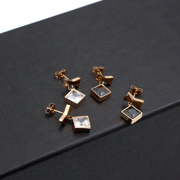 e3-403a japanese and korean lovely bow hanging black square diamond zircon rose gold earrings chaonu titanium steel colored, Golden
e3-403a japanese and korean lovely bow hanging black square diamond zircon rose gold earrings chaonu titanium steel colored, Golden