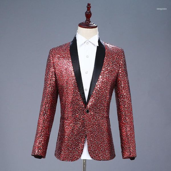 men's suits & blazers mens shawl collar sequin blazer jacket wedding groom prom men slim fit tuxedo homme nightclub stage singer costum, White;black
men's suits & blazers mens shawl collar sequin blazer jacket wedding groom prom men slim fit tuxedo homme nightclub stage singer costum, White;black