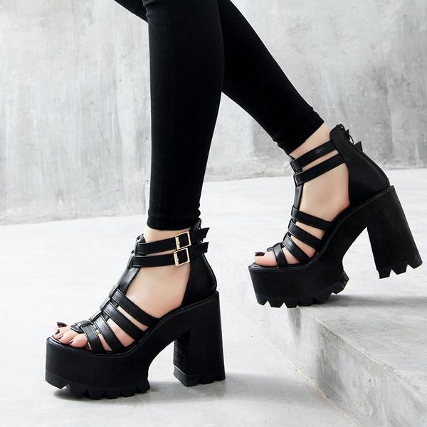 ladies sandals platform punk shoes woman schuhe damen sommer summer women gladiator lja155-1, Black
ladies sandals platform punk shoes woman schuhe damen sommer summer women gladiator lja155-1, Black