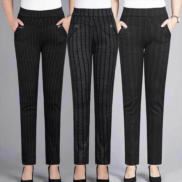 spring autumn middle aged women capri elastic waist casual straight trousers plus size 5xl lady stripe pencil w1833, Black;white
spring autumn middle aged women capri elastic waist casual straight trousers plus size 5xl lady stripe pencil w1833, Black;white