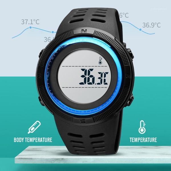 clock men wristwatch sport watch men's electronic male satch waterproof led display body temperature measurement wristwatches, Slivery;brown
clock men wristwatch sport watch men's electronic male satch waterproof led display body temperature measurement wristwatches, Slivery;brown