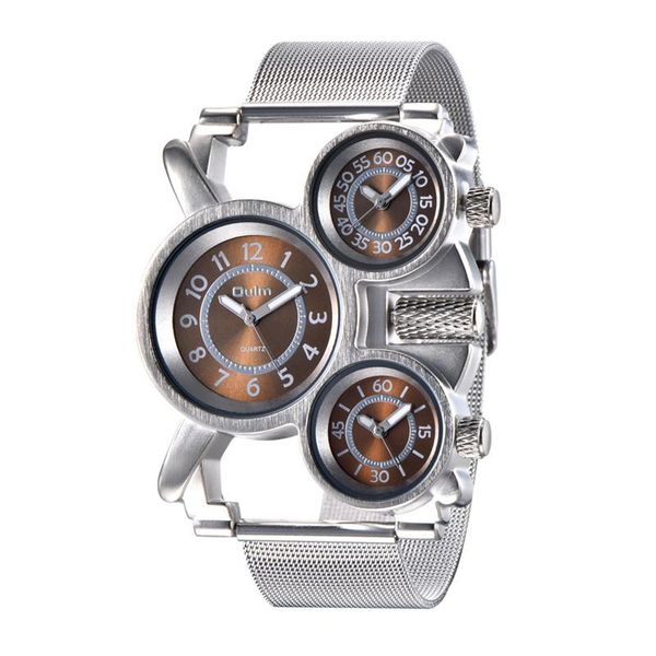 wristwatches oulm mesh steel men's watch 3 color time zone unique creative male quartz watches casual sports men wristwatch reloj hombr, Slivery;brown
wristwatches oulm mesh steel men's watch 3 color time zone unique creative male quartz watches casual sports men wristwatch reloj hombr, Slivery;brown