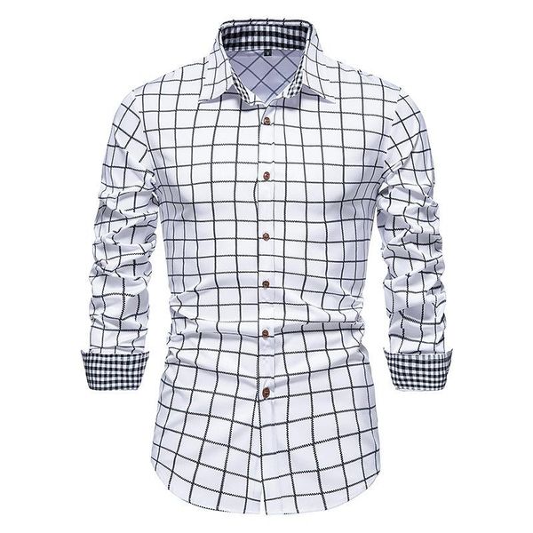 men's casual shirts baldauren 2021 spring and autumn shirt slim long-sleeved lapel cotton plaid cardigan top, White;black
men's casual shirts baldauren 2021 spring and autumn shirt slim long-sleeved lapel cotton plaid cardigan top, White;black